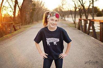 Life With Pigs | Kid's T-Shirt | Ruby’s Rubbish®: Heather Royal / Classic Crew