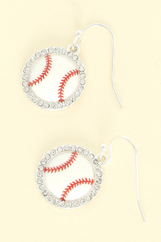 Gameday Baseball Dangle Earrings