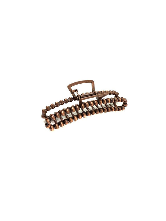 Western Navajo Pearl Hair Claw: Copper