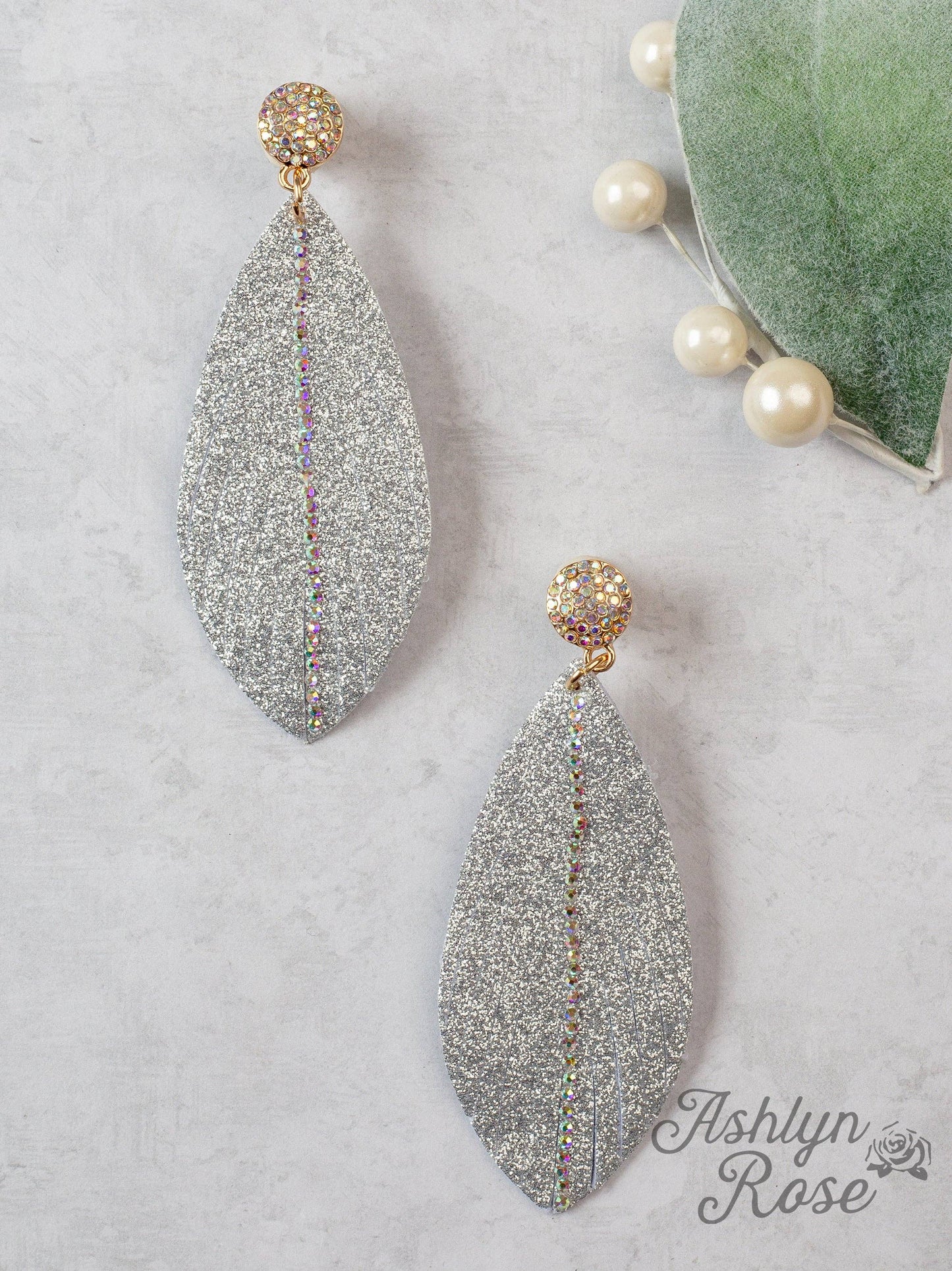 Let's Sparkle Rain Drop Earrings with Silver: Silver / One Size