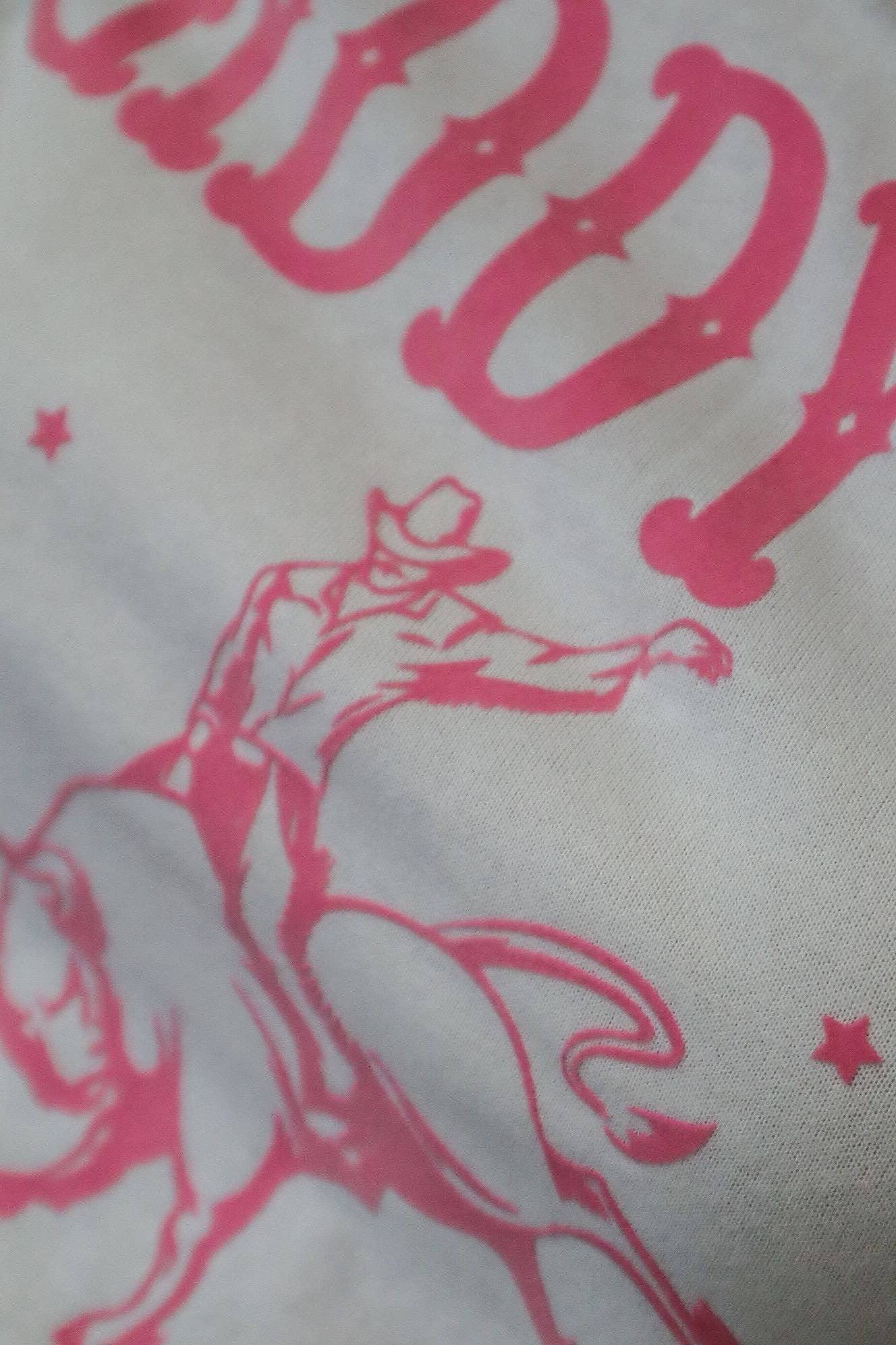 MK258 Giddy Up flockin light weight Sweatshirt Off-White/Pin: Cream / 1XL