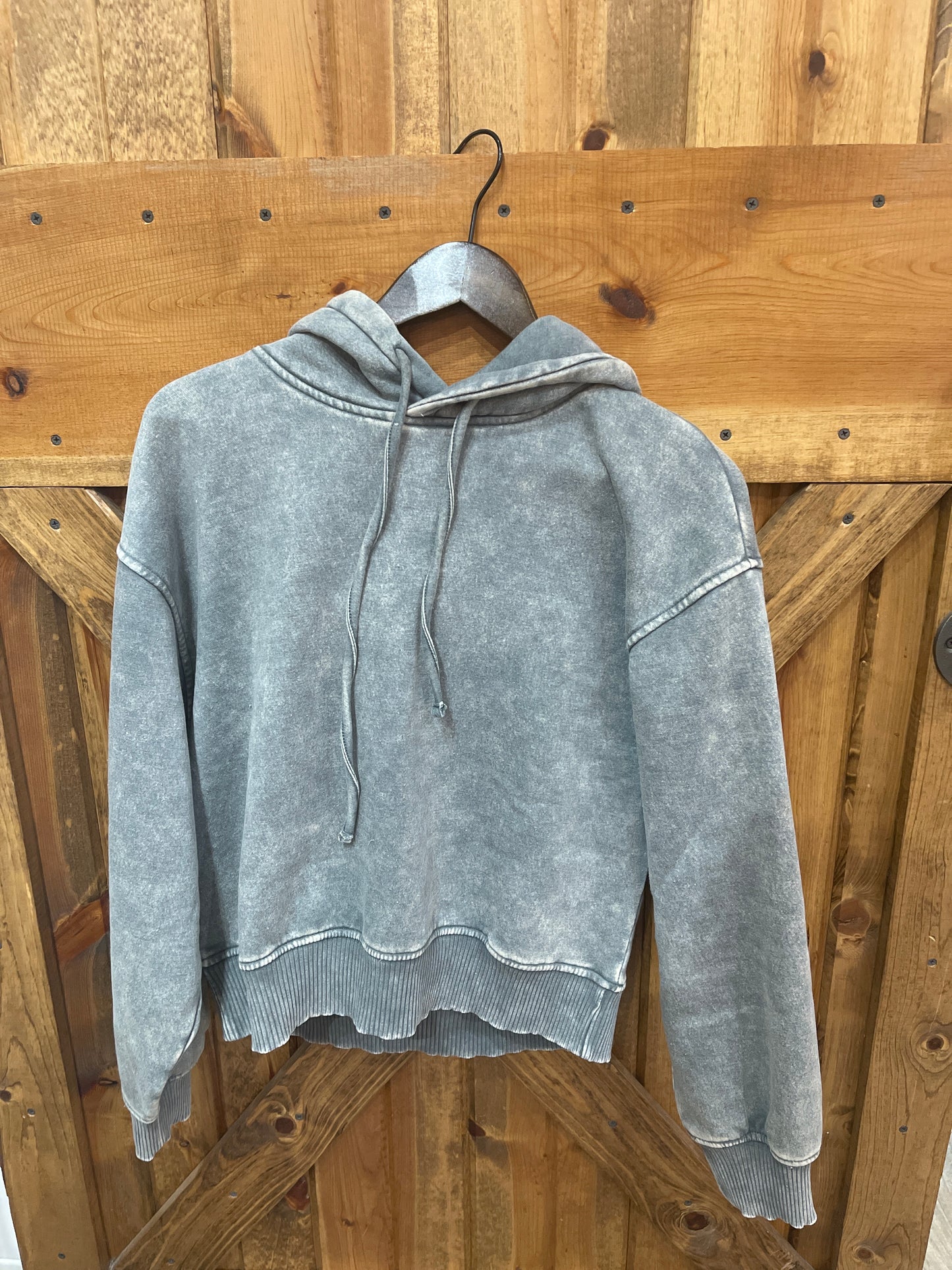 Ash Jade Acid Wash Fleece Hoodie