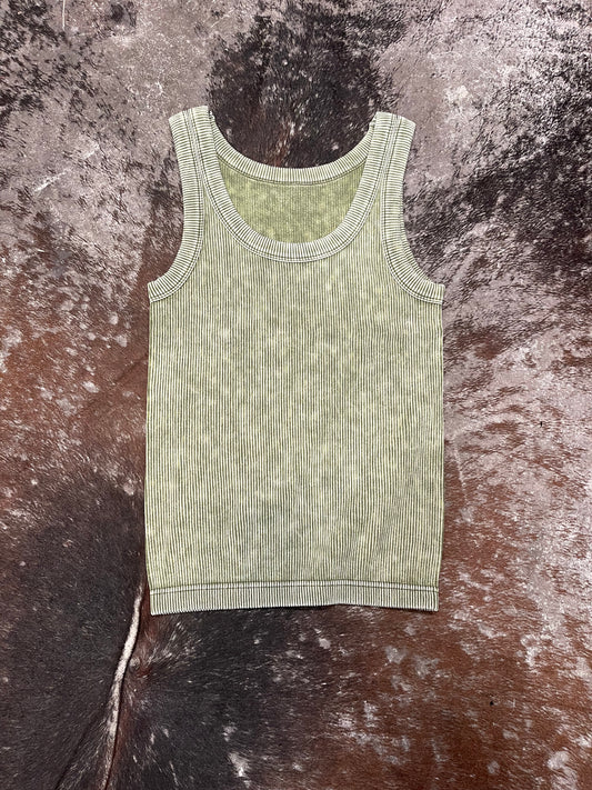 Sage Ribbed Tank