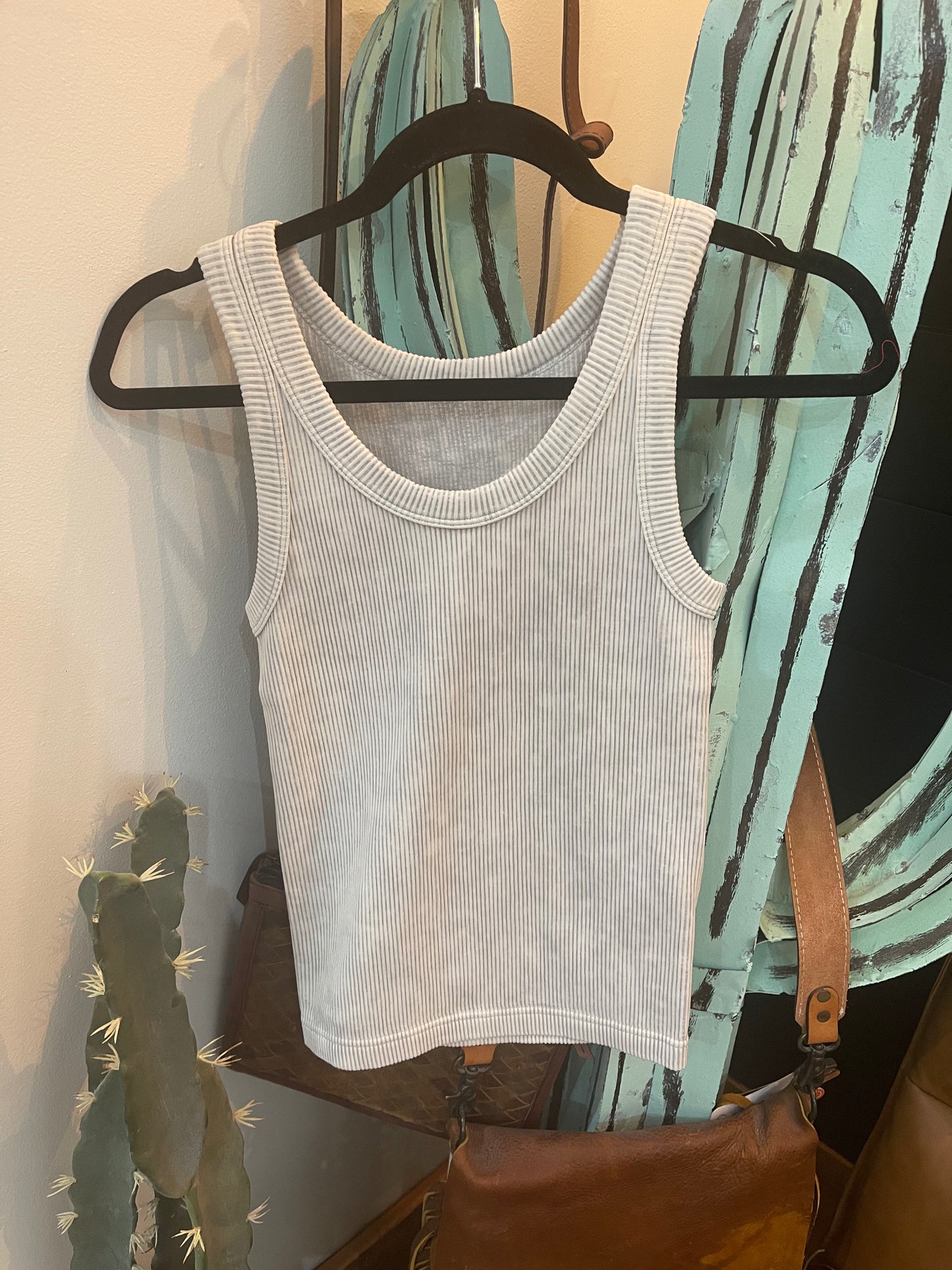 Seamless Ribbed Tank Top (Bone)