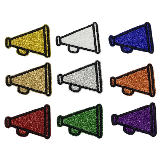 Custom: Megaphone Cheer Cheerleading Glitter Iron on Patch