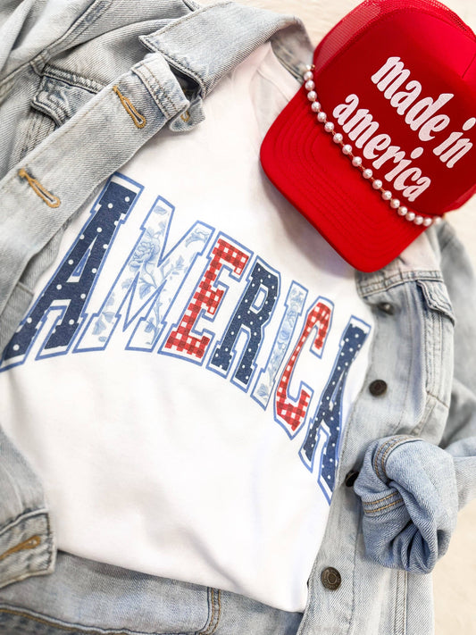 America Faux Appliqué Tee