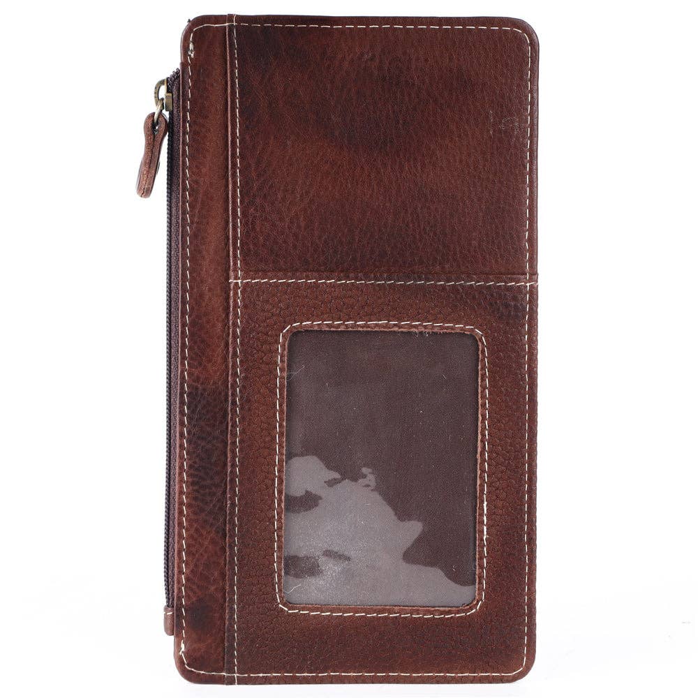 Genuine Leather Cardholder (Turquoise)