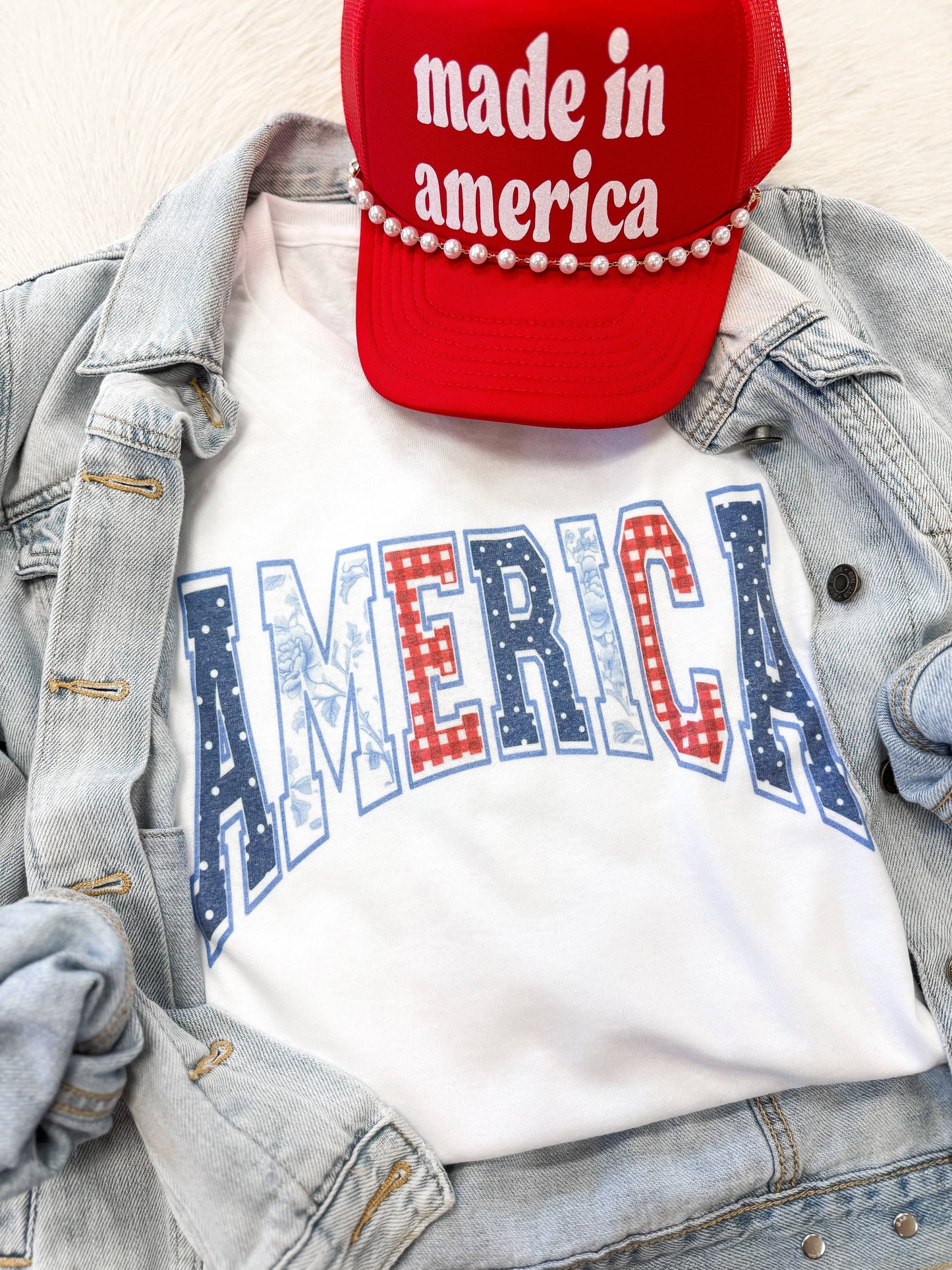 America Faux Appliqué Tee