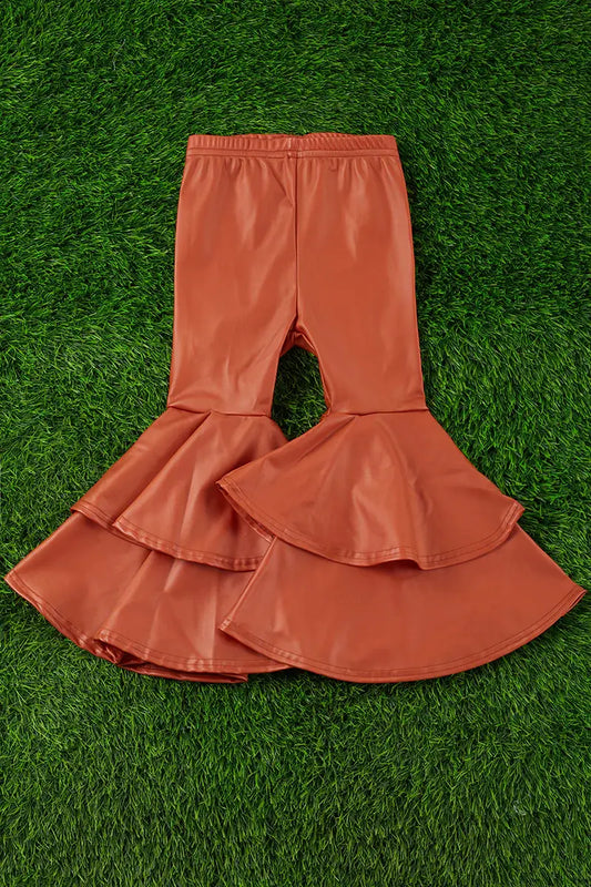 RUST LEATHER DOUBLE LAYER BOTTOMS. M