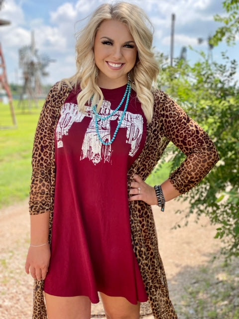 Cody Sheer Leopard Cardigan