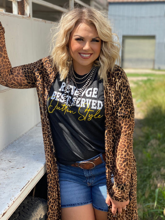 Cody Sheer Leopard Cardigan