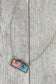 Western Rectangle Turquoise Concho Necklace: White
