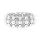 Rhinestone Pearl Cluster Stretch Bangle Bracelet: Gold Iridescent