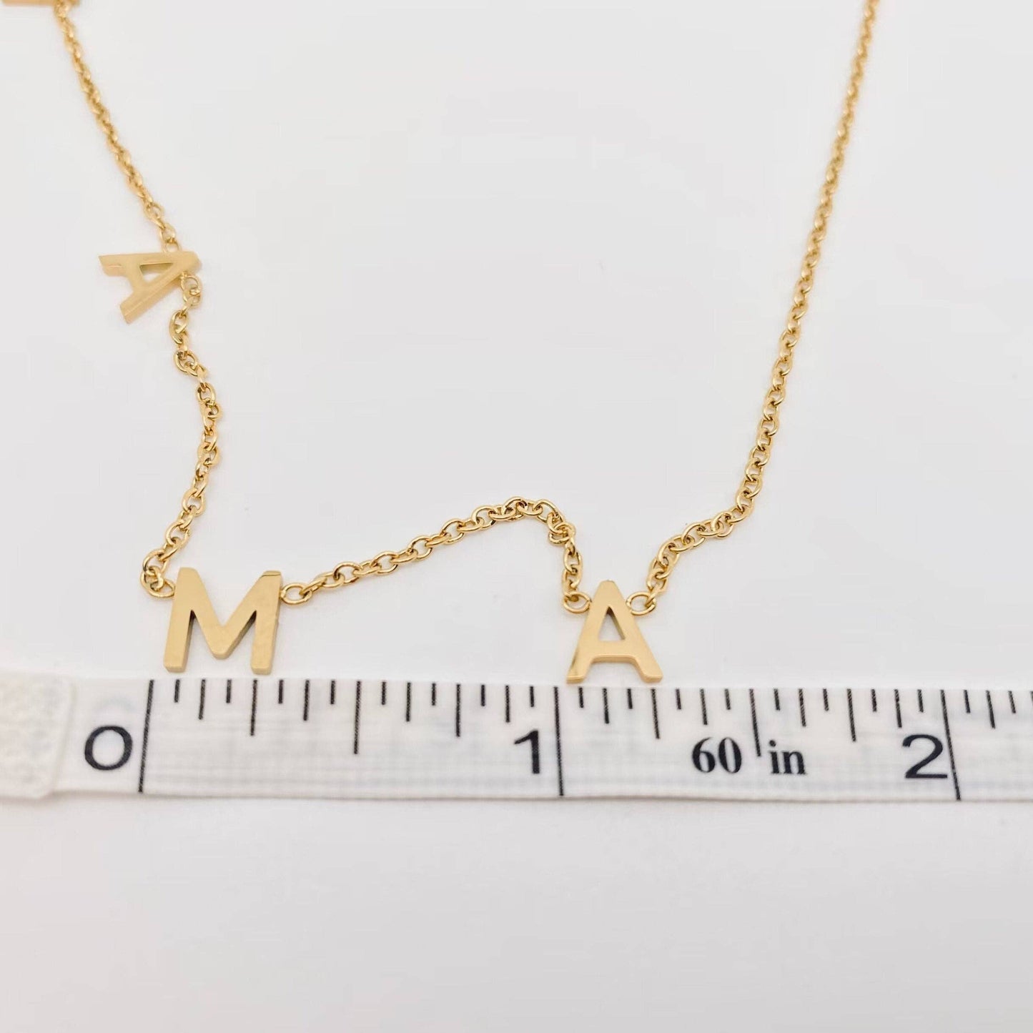 MAMA Stainless Steel Chain Necklace: Rose Gold