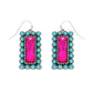 Western Vertical Turquoise Bar Earrings : Iridescent