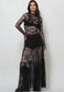 Lux Layering Floral Lace See Through Mesh Top Blouse (Lime Green)