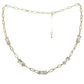 Baguette Cut Gemstone Station Chain Necklace