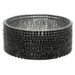 Rhinestone Embellished Stretch Bracelet Set : Iridescent