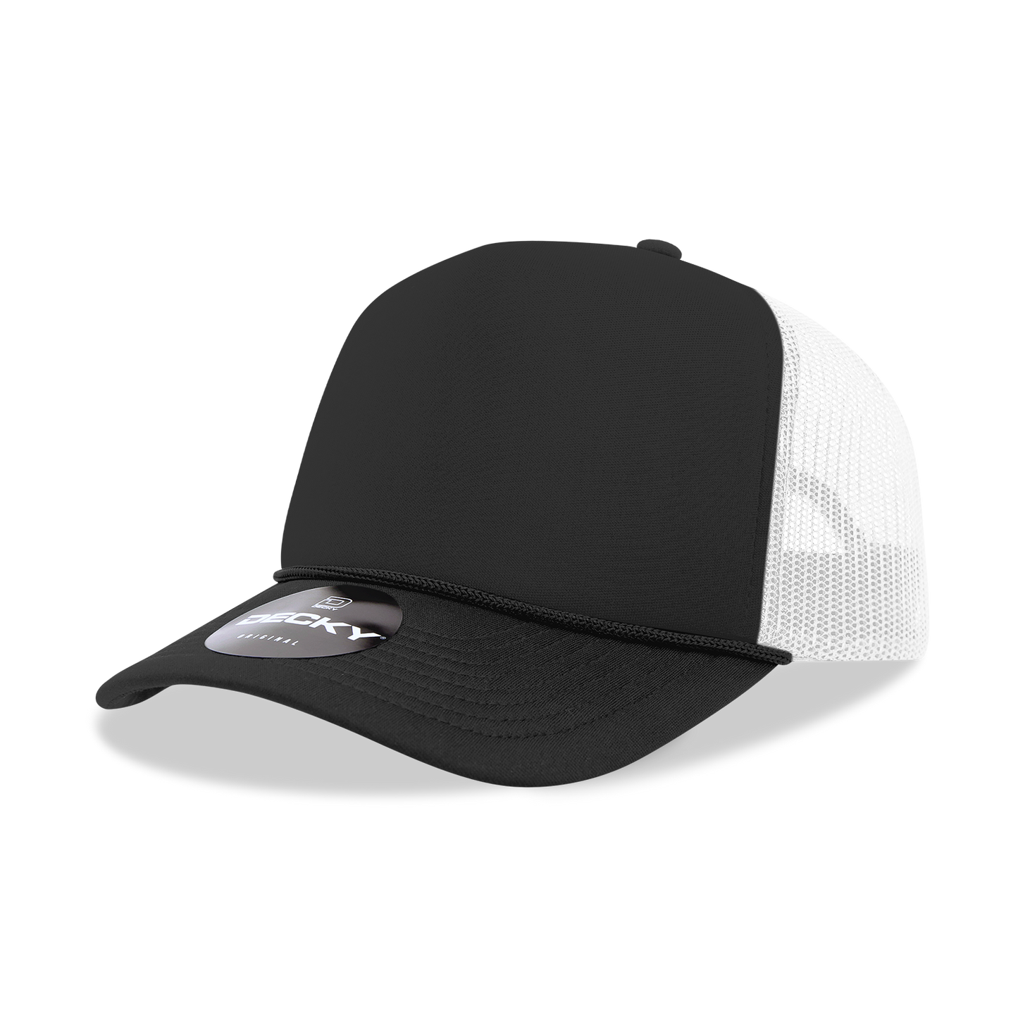 Decky 6025 - Mid Profile, 5 Panel Foam Trucker Hat - 6025: Orange