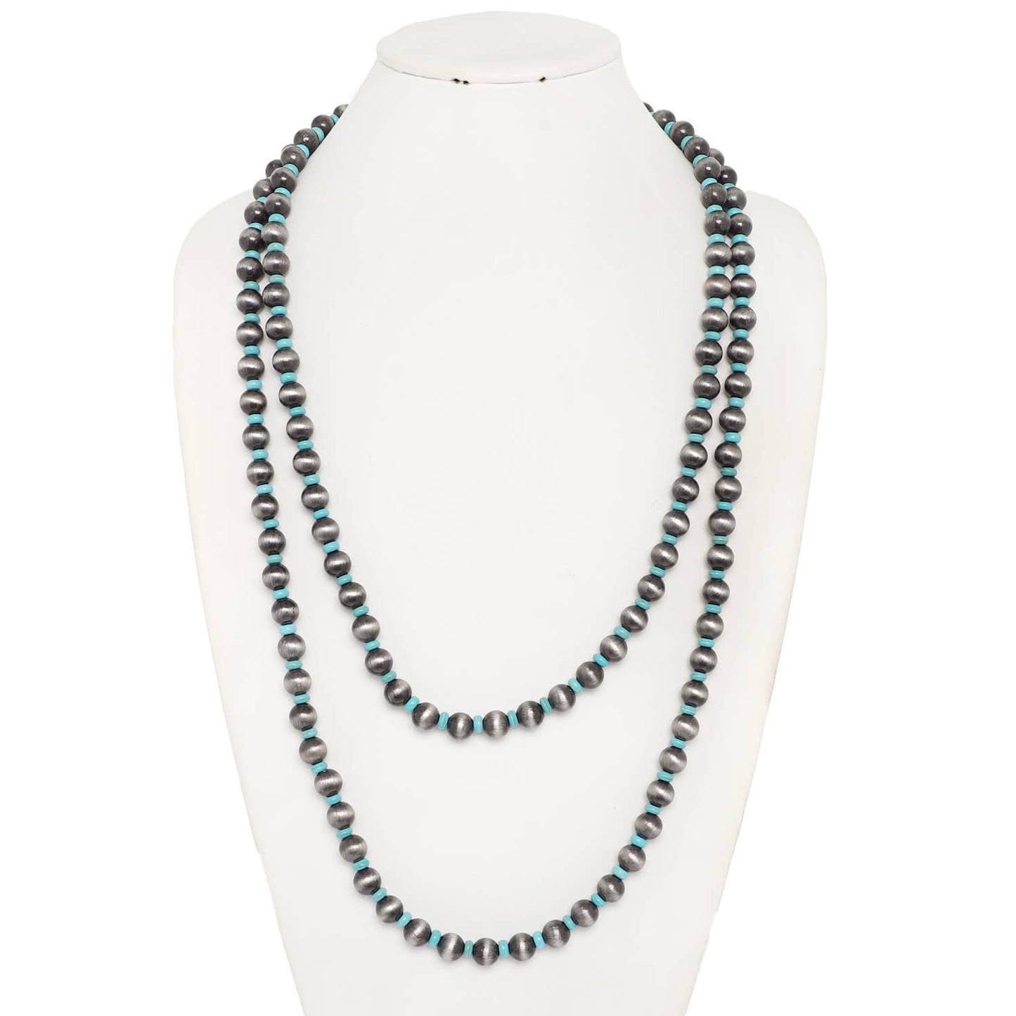 Western Metallic Bead Wrap Necklace : Copper