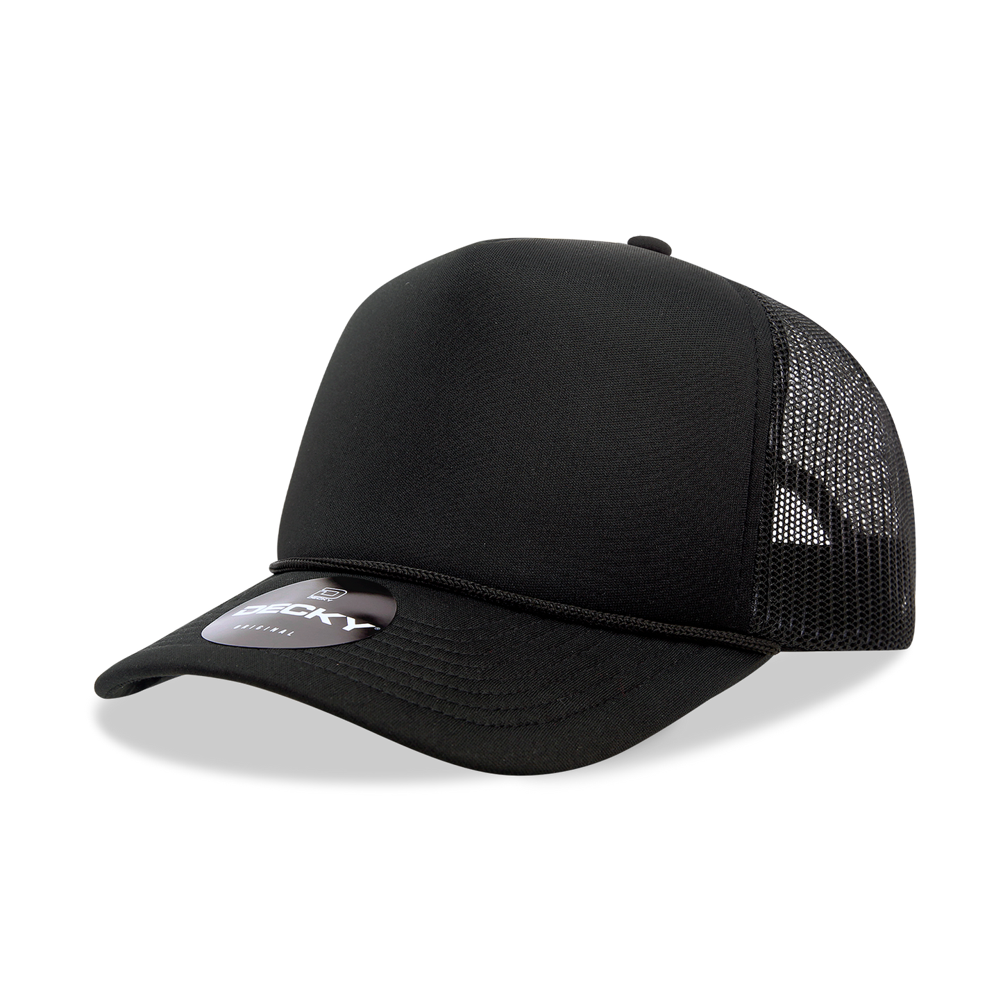 Decky 6025 - Mid Profile, 5 Panel Foam Trucker Hat - 6025: Nvy/Gld/Nvy