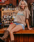 MK406 Cowgirl Sequins engraved 3D embroidery Tee TAN: Tan / 1XL