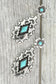 2-Tier Western Turquoise Teardrop Earrings: Pink