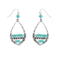 Western Navajo Turquoise Bead Teardrop Earrings