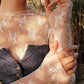 Lux Layering Floral Lace See Through Mesh Top Blouse (Lime Green)