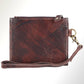 Genuine Leather Wallet Wristlet (Teal)