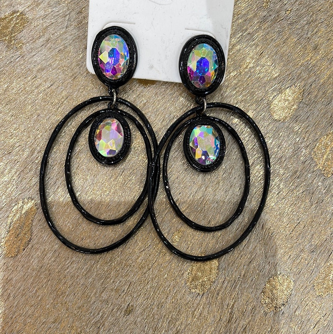 Black double hoops