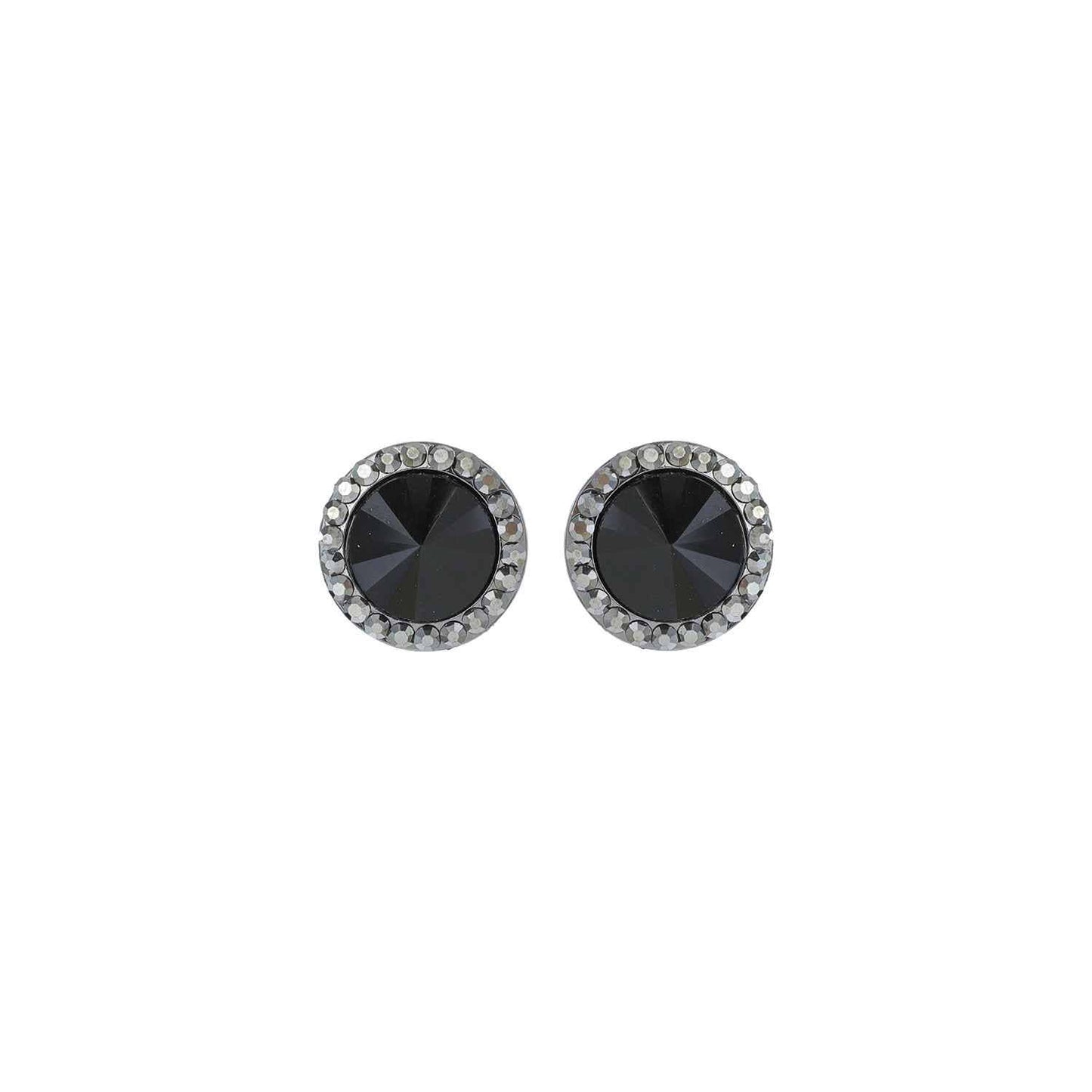 Vintage Style Crystal Halo Stud Earrings : Iridescent