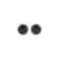 Vintage Style Crystal Halo Stud Earrings : Iridescent