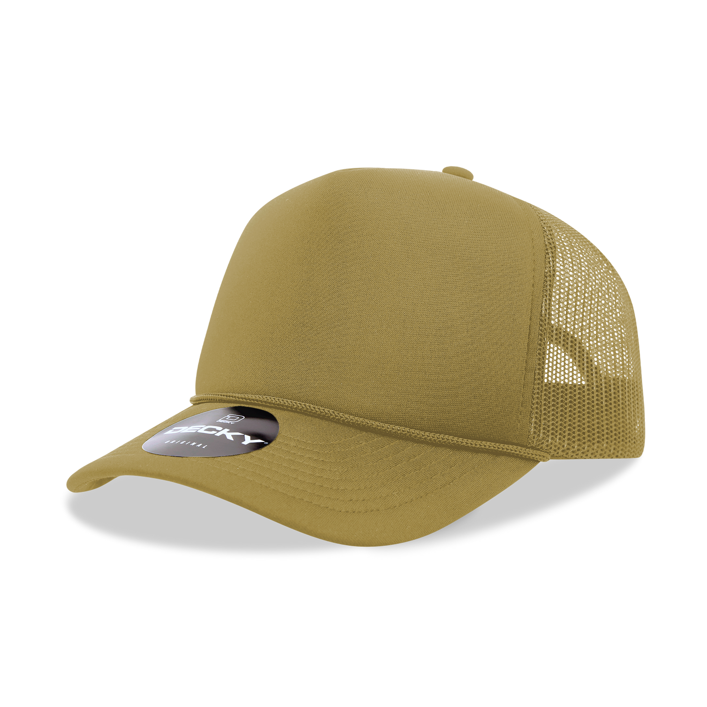 Decky 6025 - Mid Profile, 5 Panel Foam Trucker Hat - 6025: Orange
