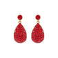 2-Tier Crystal Pave & Pearl Teardrop Drop Earrings: Champagne