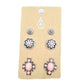 Western 3 Pair Turquoise Earring Set: TURQUOISE