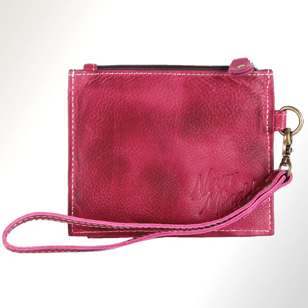 Genuine Leather Wristlet Wallet (Brown)