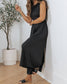 Low Back Wide Leg Jumpsuit: Black / M