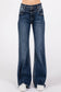 P1153F-DM HIGH RISE STRETCH WIDE LEG FLARE JEANS: 3/25