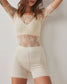 Ladies Lux Floral See Through Lace Mid Sleeves Blouse SKT273: White / M