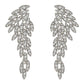 Wing Shaped Long Drop Crystal Cluster Earrings : Iridescent