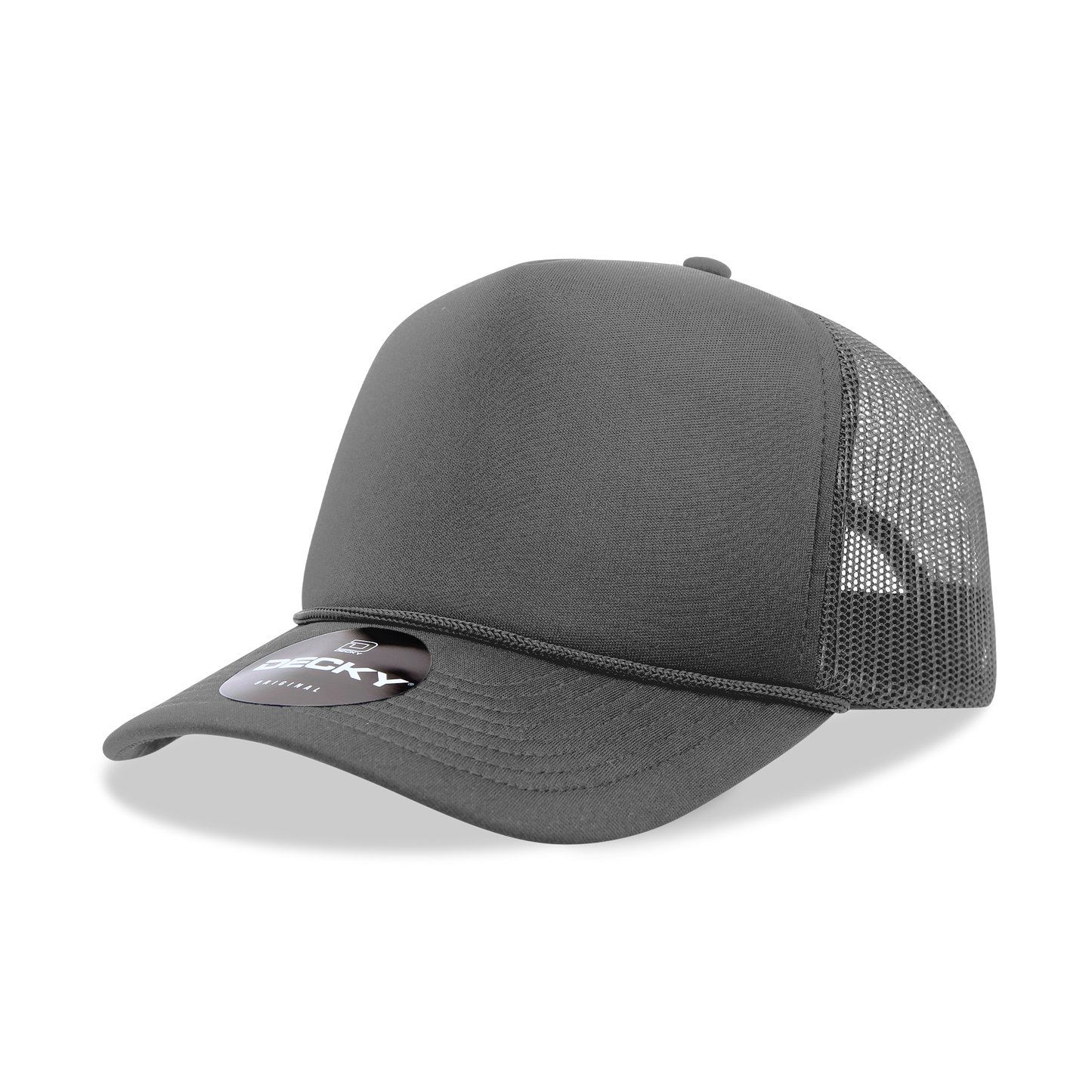 Decky 6025 - Mid Profile, 5 Panel Foam Trucker Hat - 6025: Orange