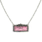 Western Rectangle Turquoise Concho Necklace: White