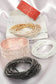 Rhinestone Embellished Stretch Bracelet Set : Iridescent