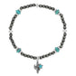 Navajo Pearl Concho Charm Bracelet: Cross