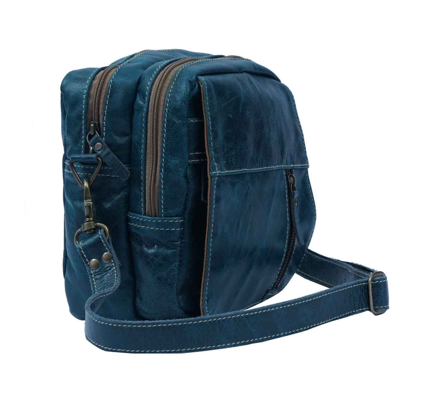 Livi Leather/Hairon Bag: 8.5HX8.75WX3D  S-52"