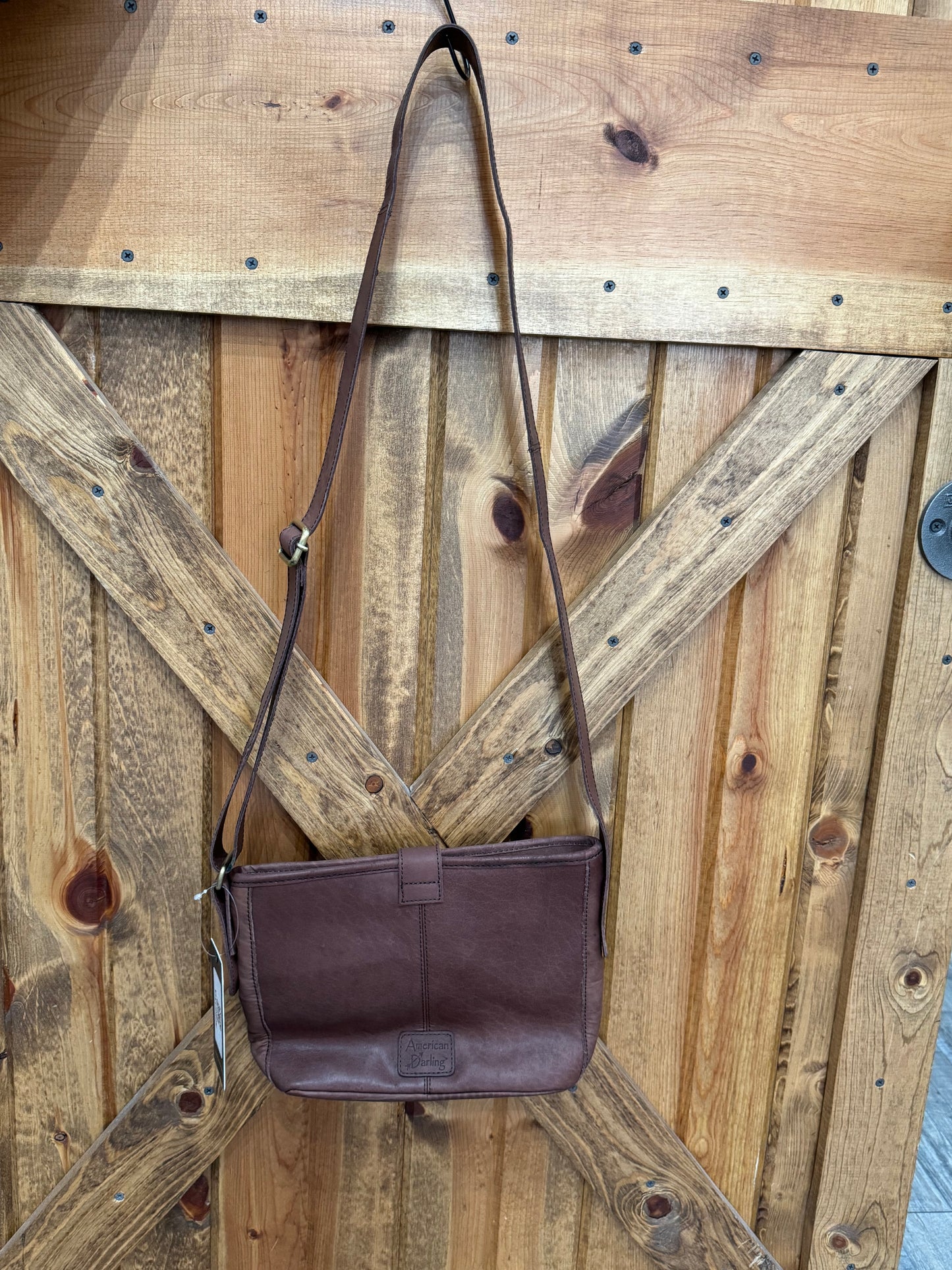 Brown Genuine Leather Crossbody Bag