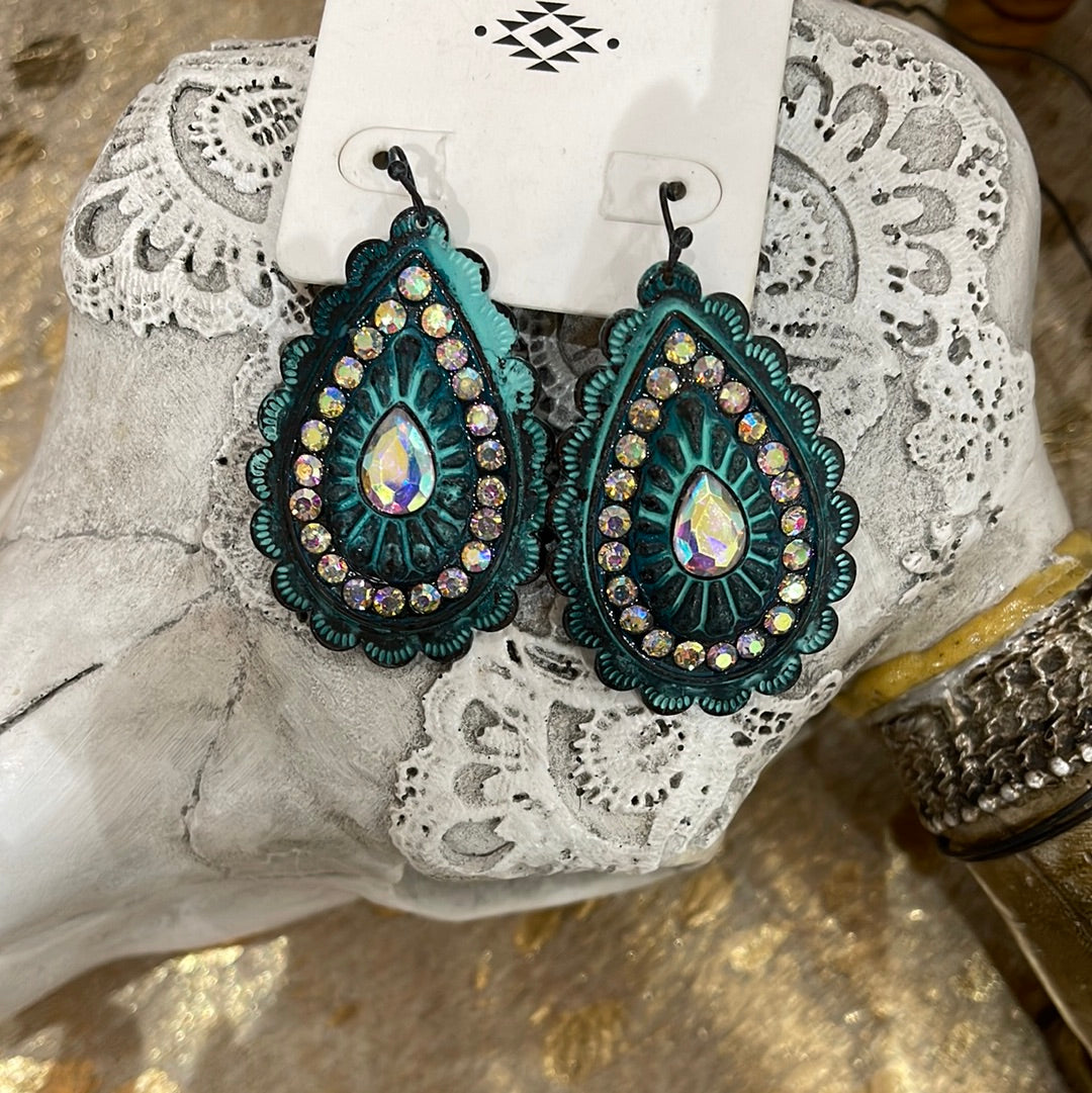 Turquoise teardrop earrings