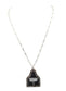 Western Boot Stitch Print Necklace: Brown