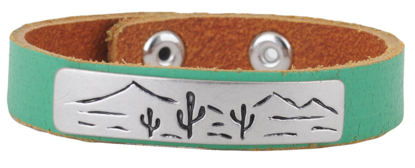 Cactus Landscape Bracelet: TAN